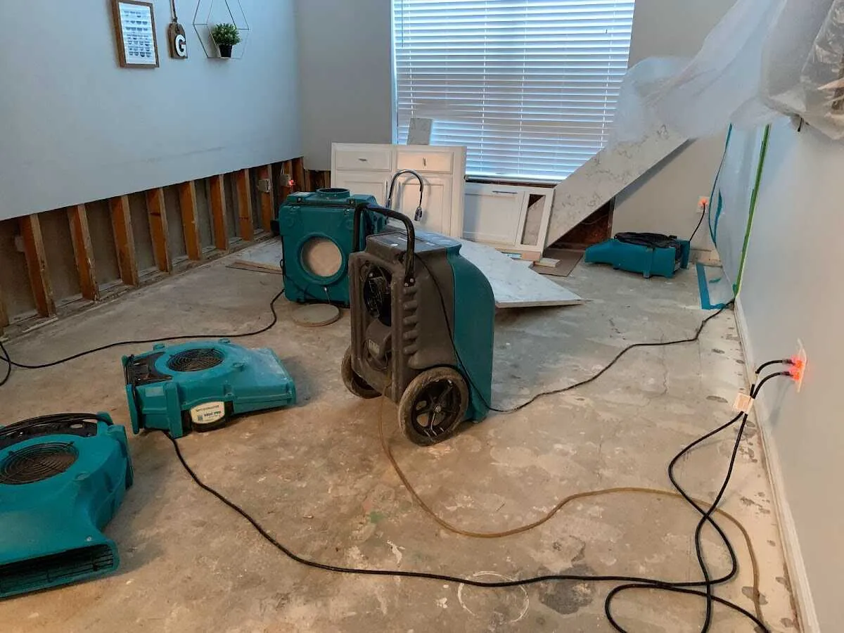 Dehumidifier in flood-cut room for Water Extraction & Removal in Woodlawn